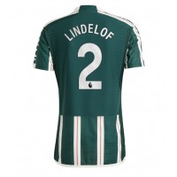 Camiseta Manchester United Victor Lindelof #2 Segunda Equipación Replica 2023-24 mangas cortas